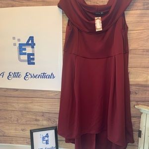 Plus Off The Shoulder Midi Dress